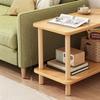 HOBIBA Office end Table Side Table End Table Wooden Small Side Table Rectangular 2-Layer Small Table Bedroom Living Room Home Tea Table Coffee Table (Color:Default) view 2