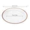 25Pcs Clear Gold Charger Plates, Table Charger Plates with a Rose Gold Elegant Beaded Design, Exquisite Dinner Charger Plates Ideal for Weddings and Formal Events (Style 5) view 4