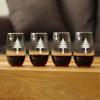 Bevvee Old Maine Flag - Stemless Wine Glasses - Set of 4 - Original 1901 State of Maine Flag Gifts for Women & Men Mainers - Large 17 Ounce view 2