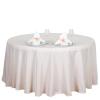 6 pcs 132 inch Blush Round Polyester Tablecloths Fabric Table Cover Linens | 132" Washable Fabric Table Cloth Covers for Party Wedding Reception Buffet Events Catering Dining Kitchen Dining view 1
