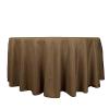 10 pcs 120 inch Taupe Round Tablecloths Fabric Table Cover Linens | 120" Washable Fabric Table Cloth Covers for Wedding Party Polyester Reception Buffet Events Catering Dining Events Kitchen Dining view 1