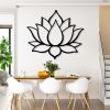 Cadeali Metal Lotus Flower Wall Art, Lotus Metal Wall Decor, Spiritual Wall Decor, Modern Wall Art for Living Room, Bedroom, Office, Yoga Studio (35"x31" | 90x78cm, Gold) view 2