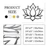 Cadeali Metal Lotus Flower Wall Art, Lotus Metal Wall Decor, Spiritual Wall Decor, Modern Wall Art for Living Room, Bedroom, Office, Yoga Studio (35"x31" | 90x78cm, Gold) view 4