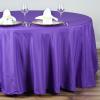 6 pcs 132 inch Purple Round Polyester Tablecloths Fabric Table Cover Linens | 132" Washable Fabric Table Cloth Covers for Party Wedding Reception Buffet Events Catering Dining Kitchen Dining view 2