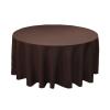 Balsa Circle 6 pcs 120 inch Chocolate Brown Round Tablecloths Fabric Table Cover Linens for Wedding Party Polyester Reception Events Kitchen Dining view 1