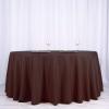 Balsa Circle 6 pcs 120 inch Chocolate Brown Round Tablecloths Fabric Table Cover Linens for Wedding Party Polyester Reception Events Kitchen Dining view 4