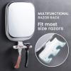 TAILI Shower Mirror Fogless for Shaving, Anti Fog Shaving Mirror with Razor Holder NO-Drilling,Removable,Shatterproof & Waterproof,Wall Mounted Bathroom Accessories with Powerful Suction(White) view 2