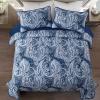 DJY Navy Paisley Quilt Set Queen Boho Bedspread Coverlet Set 3 Pieces, Soft Lightweight Microfiber Navy Blue Paisley Floral Pattern Bedding for All Season, 96"x90" view 3