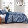 DJY Navy Paisley Quilt Set Queen Boho Bedspread Coverlet Set 3 Pieces, Soft Lightweight Microfiber Navy Blue Paisley Floral Pattern Bedding for All Season, 96"x90" view 4