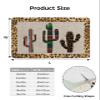 KITHOME Shower Mat Non Slip Bathtub Mat Mexico Cactus Leopard Print Background Bath Mat Soft Loofah Shower Mats for Shower Tub Bathroom Quick Drying Foot Mat, 16x24 Inch view 2