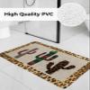 KITHOME Shower Mat Non Slip Bathtub Mat Mexico Cactus Leopard Print Background Bath Mat Soft Loofah Shower Mats for Shower Tub Bathroom Quick Drying Foot Mat, 16x24 Inch view 3