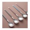 HEXEH Spoons Roasted Flower Spoon Household Stainless Steel Spoon Rice Spoon Watermelon Spoon Coffee Spoon Dessert Spoon Stirring Spoon Dessert Spoon (Color : C) view 3