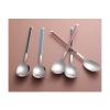 HEXEH Spoons Roasted Flower Spoon Household Stainless Steel Spoon Rice Spoon Watermelon Spoon Coffee Spoon Dessert Spoon Stirring Spoon Dessert Spoon (Color : C) view 4