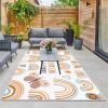 Kids Rug Rainbow Washable Area Rug Living Room Rugs 6x9, Butterfly Boho Printe Floor Carpets for Bedroom, Low Pile Non Slip Rug Home Office Nursery Play Mat view 2