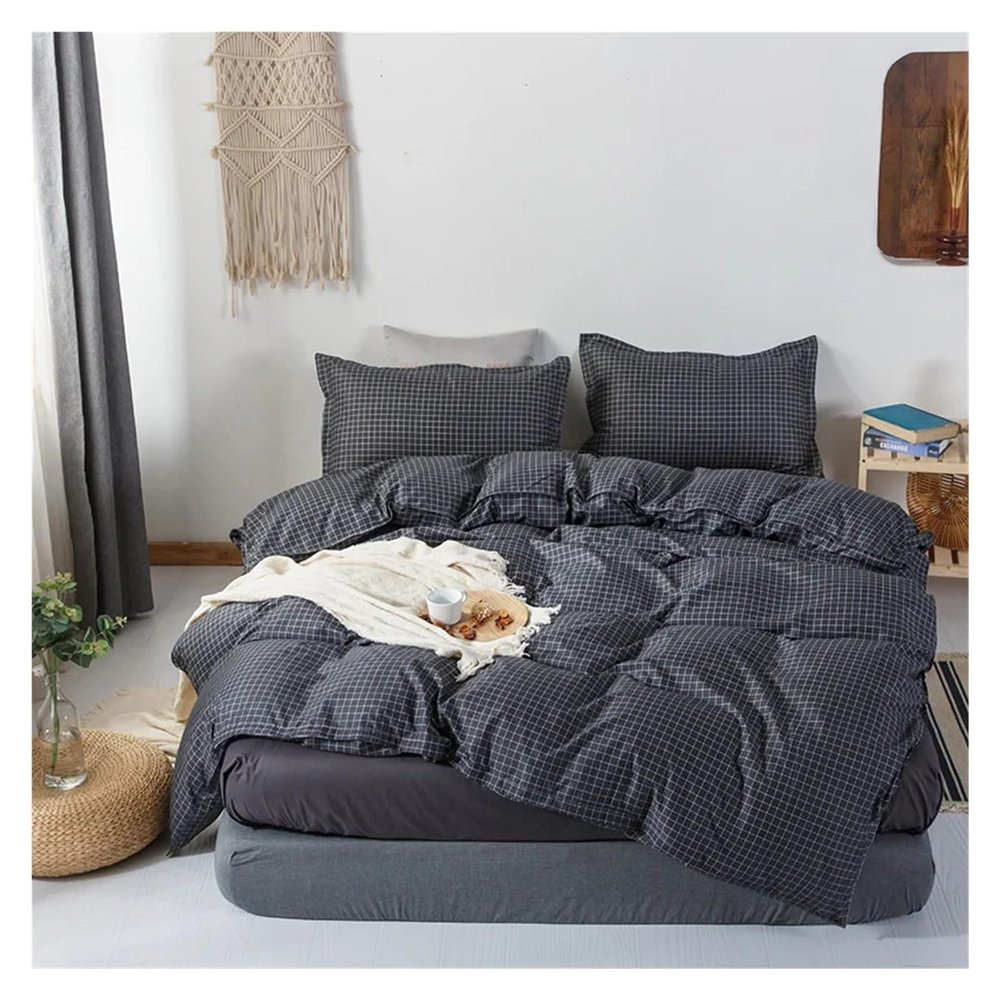 ADovz Plaid Comforter Set 220x240 Pillowcase 3 Piece,Bedding Sets,150x200 Comforter Sets,Blanket Sets,Sheets,Twin Queen Size,Bed Sheets