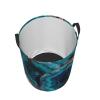 KHiry Round Laundry Basket Dirty Clothes Hamper with Handles Teal Agate Laundry Hamper for Bathroom Waterproof Circular Hamper Lightweight Round Storage Basket for Blanket Organizer Basket, Medium view 2