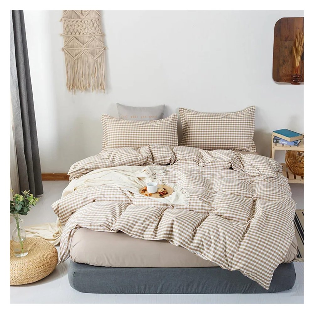 ADovz Plaid Comforter Set 220x240 Pillowcase 3 Piece,Bedding Sets,150x200 Comforter Sets,Blanket Sets,Sheets,Twin Queen Size,Bed Sheets