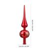 NUOBESTY 3Pcs Christmas Tree Topper Finials Blown Plastic Xmas Tree Painted Spherical Tree Topper for Christmas Tree Ornaments view 3