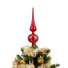 NUOBESTY 3Pcs Christmas Tree Topper Finials Blown Plastic Xmas Tree Painted Spherical Tree Topper for Christmas Tree Ornaments view 4