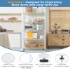 ALANNG 70.7" H Metal Storage Shelves, 5 Tier Folding Shelf on Wheels, Heavy Duty, No Assembly, Rolling, Collapsible Rack Unit for Kitchen, Basement, Pantry (White,2 Pack) view 4