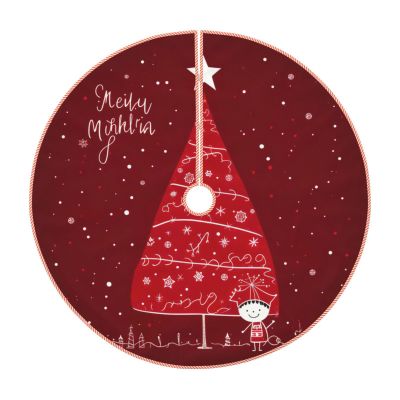 Christmas Holiday Print Xmas Tree Skirt 36 Inch Soft Tree Mat for Xmas Holiday Party Christmas Tree Dcor