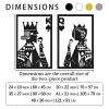 Cadeali Poker Metal Wall Art, Hearts Queen and King of Spades, Modern Geometric Wall Art Decor, Gift for Gamer, Card Game Wall Art, Home Decor, Housewarming Gift (24 x 18 inch | 60 x 45 cm, Black) view 4