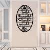 Bismillah Metal Islamic Wall Art - Muslim Decorations, Ramadan Decor, Quran Wall Art for Living Room (24"x15" | 60x38cm, Silver) view 3