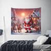 MYGANN Winter Santa Claus Indoor And Outdoor Tapestry Wall Hanging 60x51in, Home Decor Wall Covering Christmas Housewarming Gift view 4