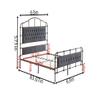LKTART Queen Size Bed Frame High Board Metal Bed Frame with Soft Headboard and Footboard Platform Bed Frame for Bedroom Dark Grey view 2