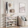 Entryway Coat Rack Shoe Rack for Entryway Coat Rack Freestanding with 5-Tier Storage Shelves and 8 Double Hooks, for Living Room, Bathroom, Hallway view 1