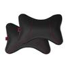 KACEPAR Car Neck Support Pillow for Neck Pain Relief When Driving, Car Seat Neck Support Pillow with Adjustable Strap, PU Soft Leather + Memory Foam for Driving Headrest Relax, Black view 1