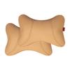 KACEPAR Car Neck Support Pillow for Neck Pain Relief When Driving, Car Seat Neck Support Pillow with Adjustable Strap, PU Soft Leather + Memory Foam for Driving Headrest Relax, Black view 2