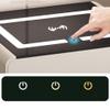 Nightstand with Wireless Charging, LED Nightstand with Leather Drawers and Storage Shelves, Bedroom Nightstand with 3-Color Adjustable Touch Lights, Small Nightstand, Bedside Table ( Color : Gray , Si view 4