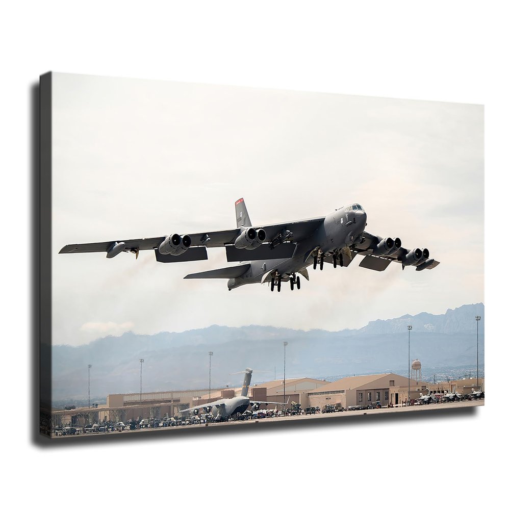 B-52 Stratofortress Strategic Bomber Poster Print Modern Canvas Painting Wall Art Picture Living Room Home Decor (1218inch,Unframed)