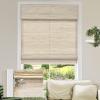MiLin No Tools No Drill Cordless Roman Shades Privacy Linen Blackout Roman Window Natural Linen Fabric Blinds for Windows Treatment Bedroom Kitchen Living Room (Sugar Land, 34 1/2" W x 60" H) view 1
