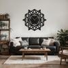 SIGNLEADER 24 Inch Metal Wall Clock Wall Art Decor, Geometric Wall Sculpture Clock Silent Battery Operated Hangings Home Decoration for Living Room, Bedroom, Kitchen, Bathroom view 2