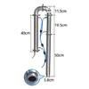 Aimeryup Tubular Distillation Tower, Distilling Equipment, Brew Beer Wine Making Tool, Stainless Steel, With Sight Glass, Copper Mesh (Size : Bottom 1.5 inch Without a mirror) view 4
