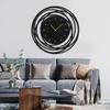 SIGNLEADER 30 Inch Metal Wall Clock Wall Art Decor, Sunburst Shape Wall Sculpture Clock Silent Battery Operated Hangings Home Decoration for Living Room, Bedroom, Kitchen, Bathroom view 1