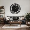 SIGNLEADER 30 Inch Metal Wall Clock Wall Art Decor, Sunburst Shape Wall Sculpture Clock Silent Battery Operated Hangings Home Decoration for Living Room, Bedroom, Kitchen, Bathroom view 2