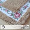 Apioiqa Rose Floral Bathroom Rug Sets 2 Piece Non Slip Bath Shower Mat and U-Shaped Contour Toilet Rug, Absorbent Microfiber, (18 x 30 Plus 20 x 20 U), Brown view 4
