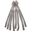 Extra Large Christmas Tree Topper Bow 47" x 12" Christmas Black White Plaid Burlap Decorative Bows Christmas Tree Topper Bows with Long Streamers Rustic Farmhouse Decorations Wreath Ornaments view 2