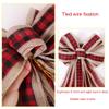 Extra Large Christmas Tree Topper Bow 47" x 12" Christmas Black White Plaid Burlap Decorative Bows Christmas Tree Topper Bows with Long Streamers Rustic Farmhouse Decorations Wreath Ornaments view 4