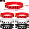 ATSMOICY 24PCS Skateboard Rubber Bracelets Slicone Wristbands -Sport Party Supplies Skateboarding/Extreme Sports Birthday Baby Shower Party Favors view 3