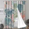 TOARTE Nordic Style Palm Leaves Blackout Window Curtain, Natural Tropical Plants Darkening Window Treatments, Thermal Insulated Window Drapes for Living Room Bedroom Office - 42x72in view 3