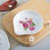 Bicuzat Ceramic Spoon Rest for Stove Top Kitchen Counter Dining Table Kitchen Utensil Holder Spoon Holder Kitchen Decoration Coffee Station Coffee Bar Accessories-Pink Flower-1 PCS view 2
