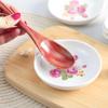 Bicuzat Ceramic Spoon Rest for Stove Top Kitchen Counter Dining Table Kitchen Utensil Holder Spoon Holder Kitchen Decoration Coffee Station Coffee Bar Accessories-Pink Flower-1 PCS view 3