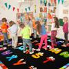 AlaTyche 13'x7'7'' ABC Classroom Rug Black, Preschool Rugs for Classroom, Large Daycare Rugs for School, Carpets for Kids Classroom Rugs Elementary view 1
