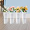 JISADER 4X French Floral Bucket Planter Basket Dried Floral Arrangement Portable Flower Vase Succulent Pots for Front Porch Indoor, White view 4