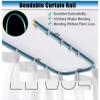1m-12m Curved Ceiling/ Wall Curtain Track, Flexible Bendable Drapery Track System With Pulleys For Windows, Heavy Duty Aluminum Room Divider Curtain Railing ( Color : White Ceiling Mount , Size : 2m/6 view 3