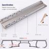 10 12 14 16 20 22 26 30 32 42 Ft Double Track Curtain Rod, Room Divider Drape Rail System on Pulley&quiet Bar for Living Room Bedroom Hospital Deck Privacy, Ceiling Mount Sheer Slider ( Color : Straig view 2